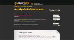 Desktop Screenshot of antalyabekoservisi.com